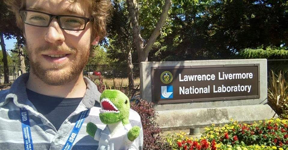 Mark with lab assisstant T. Rocks at LLNL